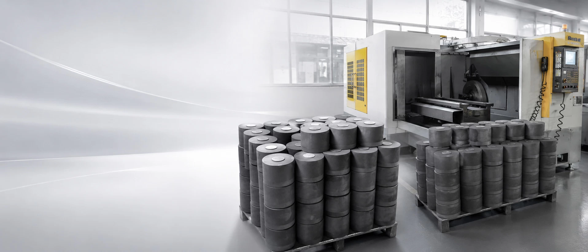 Graphite parts factory background
